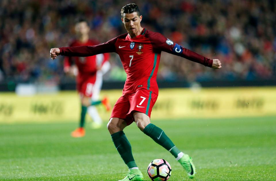 tien-ve-canh-trai-cristiano Ronaldo